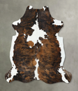 Tricolor X-Large European Cowhide Rug 7'3"H x 6'8"W #B22352 by Hudson Hides