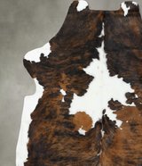 Tricolor X-Large European Cowhide Rug 7'3"H x 6'8"W #B22352 by Hudson Hides