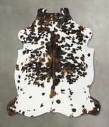 Tricolor X-Large European Cowhide Rug 7'3"H x 6'8"W #B22365 by Hudson Hides