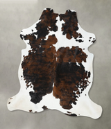 Tricolor X-Large European Cowhide Rug 7'8"H x 6'6"W #B22372 by Hudson Hides