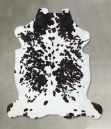Tricolor X-Large European Cowhide Rug 7'4"H x 6'8"W #B22375 by Hudson Hides