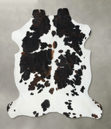 Tricolor XX-Large European Cowhide Rug 7'8"H x 7'1"W #B22389 by Hudson Hides