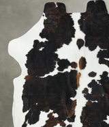 Tricolor XX-Large European Cowhide Rug 7'8"H x 7'1"W #B22389 by Hudson Hides