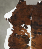 Tricolor X-Large European Cowhide Rug 7'3"H x 6'3"W #B22401 by Hudson Hides