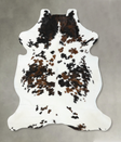 Tricolor X-Large European Cowhide Rug 7'6"H x 6'2"W #B22405 by Hudson Hides