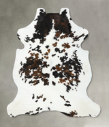 Tricolor X-Large European Cowhide Rug 7'6"H x 6'2"W #B22405 by Hudson Hides