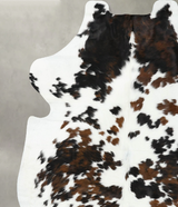 Tricolor X-Large European Cowhide Rug 7'6"H x 6'2"W #B22405 by Hudson Hides