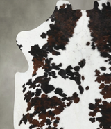 Tricolor XX-Large European Cowhide Rug 7'4"H x 7'0"W #B22411 by Hudson Hides