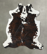 Tricolor X-Large European Cowhide Rug 7'7"H x 6'2"W #B22414 by Hudson Hides