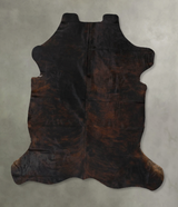 Dark Brindle X-Large European Cowhide Rug 7'2"H x 6'5"W #B22415 by Hudson Hides