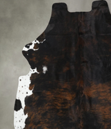 Tricolor X-Large European Cowhide Rug 7'3"H x 6'7"W #B22418 by Hudson Hides