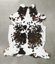 Tricolor X-Large European Cowhide Rug 7'6"H x 6'6"W #B22420 by Hudson Hides