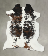 Tricolor XX-Large European Cowhide Rug 7'10"H x 6'6"W #B22422 by Hudson Hides