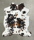Tricolor X-Large European Cowhide Rug 7'6"H x 6'4"W #B22424 by Hudson Hides