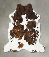 Tricolor X-Large European Cowhide Rug 7'5"H x 6'9"W #B22428 by Hudson Hides