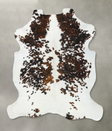Tricolor X-Large European Cowhide Rug 7'2"H x 6'4"W #B22431 by Hudson Hides