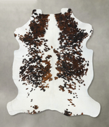 Tricolor X-Large European Cowhide Rug 7'2"H x 6'4"W #B22431 by Hudson Hides