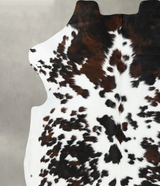 Tricolor X-Large European Cowhide Rug 7'3"H x 6'11"W #B22432 by Hudson Hides