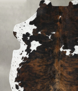 Tricolor X-Large European Cowhide Rug 7'5"H x 6'7"W #B22434 by Hudson Hides