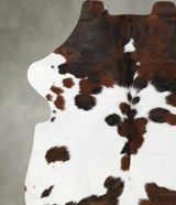 Tricolor X-Large European Cowhide Rug 7'0"H x 6'3"W #B22436 by Hudson Hides