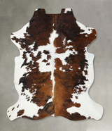 Tricolor X-Large European Cowhide Rug 7'0"H x 6'2"W #B22438 by Hudson Hides