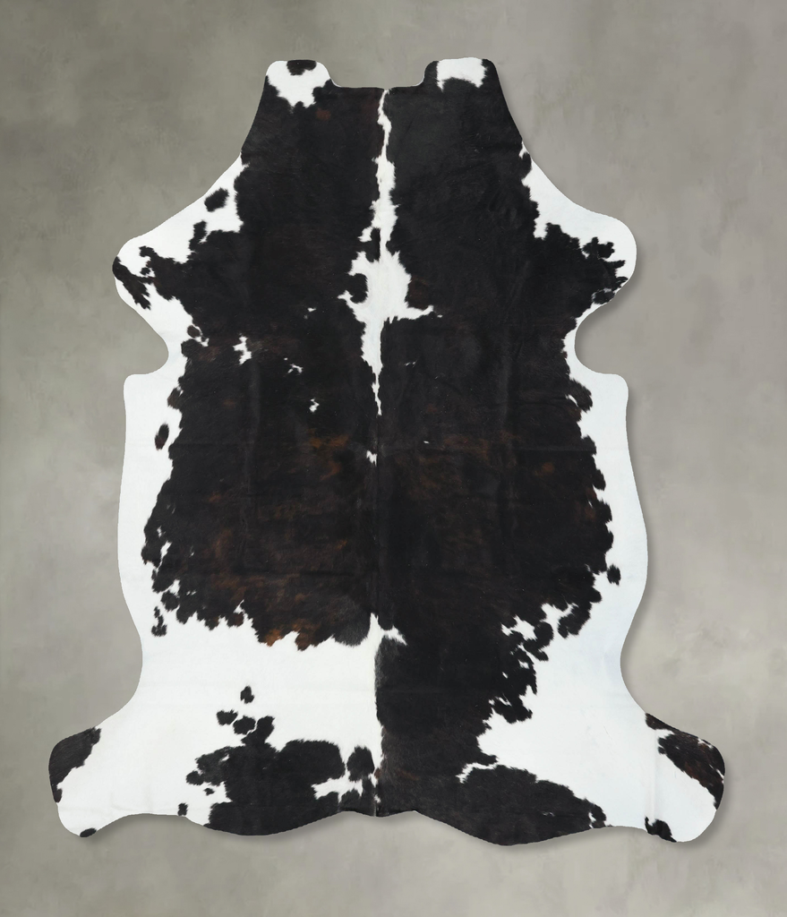 Black and White X-Large European Cowhide Rug 7'0"H x 6'5"W #B22440 by Hudson Hides