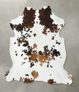 Tricolor XX-Large European Cowhide Rug 7'5"H x 6'9"W #B22443 by Hudson Hides