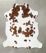 Tricolor X-Large European Cowhide Rug 7'2"H x 6'4"W #B22444 by Hudson Hides