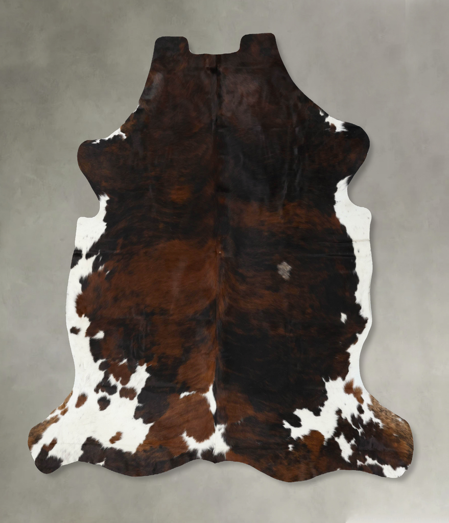 Tricolor XX-Large European Cowhide Rug 7'9"H x 7'2"W #B22449 by Hudson Hides