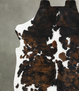 Tricolor XX-Large European Cowhide Rug 7'7"H x 6'11"W #B22457 by Hudson Hides