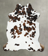 Tricolor XX-Large European Cowhide Rug 7'6"H x 6'8"W #B22464 by Hudson Hides