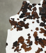 Tricolor XX-Large European Cowhide Rug 7'6"H x 6'8"W #B22464 by Hudson Hides