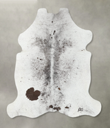 Salt and Pepper Black X-Large European Cowhide Rug 7'3"H x 6'7"W #B22471 by Hudson Hides