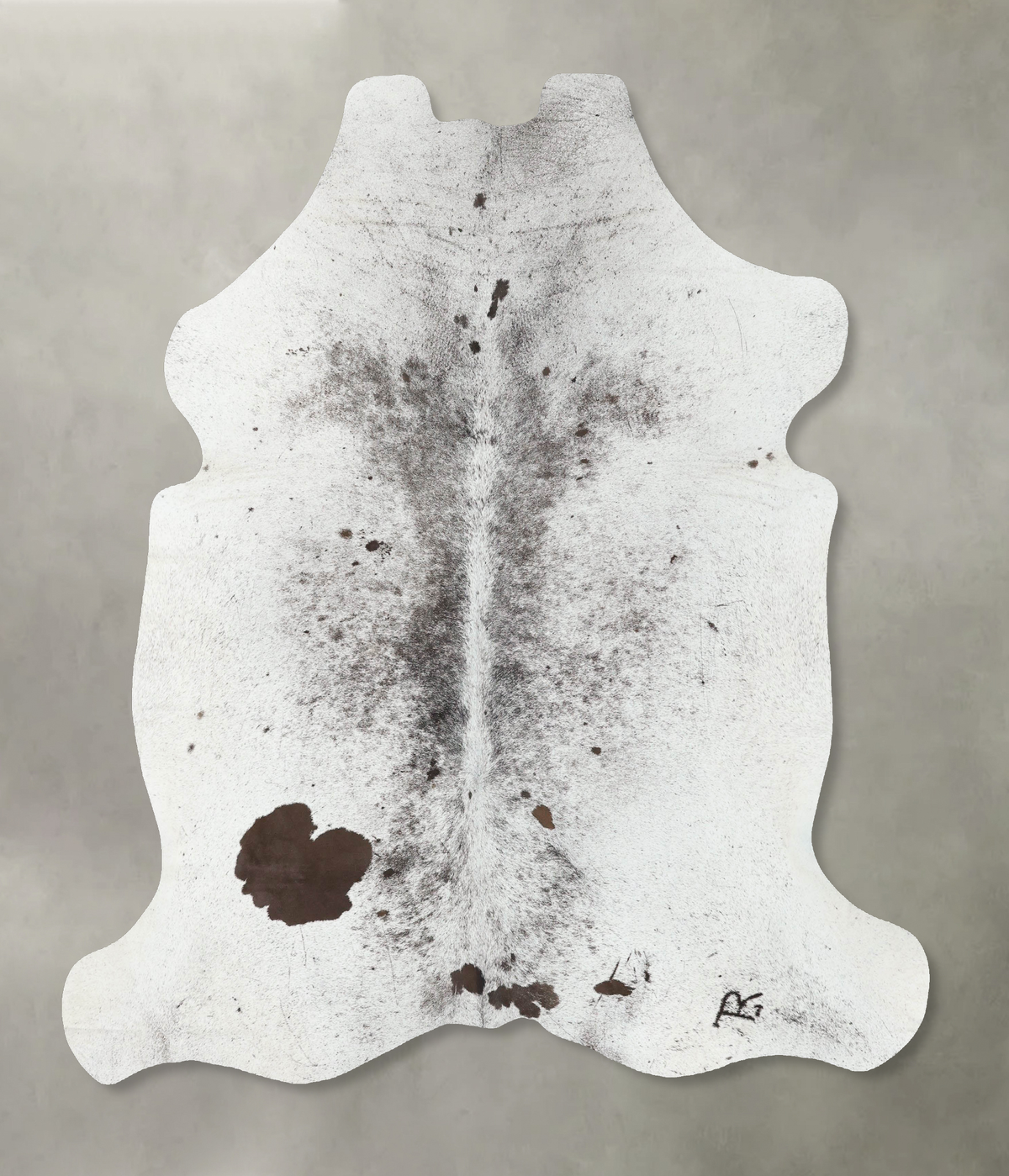 Salt and Pepper Black Cowhide Rug #B22471