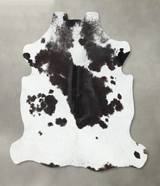 Black and White XX-Large European Cowhide Rug 7'2"H x 7'0"W #B22473 by Hudson Hides