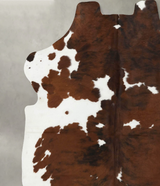 Tricolor X-Large European Cowhide Rug 7'0"H x 6'5"W #B22476 by Hudson Hides