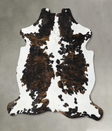 Tricolor X-Large European Cowhide Rug 7'3"H x 6'8"W #B22480 by Hudson Hides