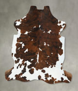 Tricolor X-Large European Cowhide Rug 7'2"H x 6'6"W #B22482 by Hudson Hides