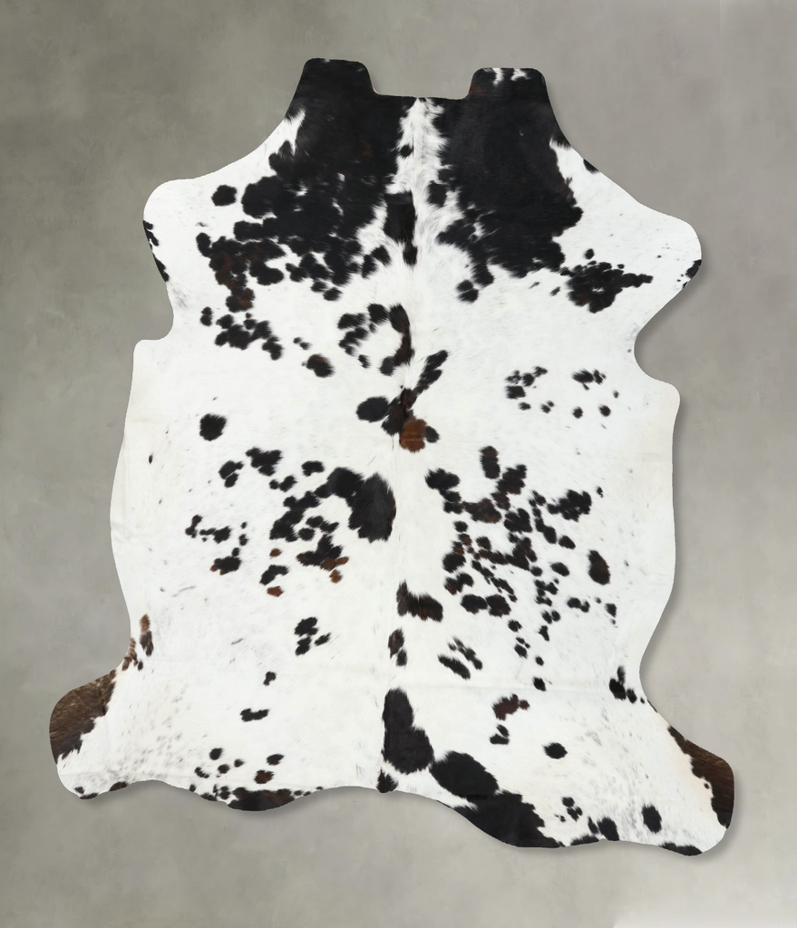 Black and White X-Large European Cowhide Rug 7'5"H x 6'6"W #B22487 by Hudson Hides
