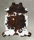 Tricolor X-Large European Cowhide Rug 7'1"H x 6'3"W #B22498 by Hudson Hides