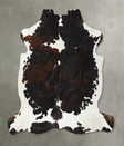 Tricolor X-Large European Cowhide Rug 7'1"H x 6'9"W #B22499 by Hudson Hides