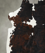 Tricolor X-Large European Cowhide Rug 7'1"H x 6'9"W #B22499 by Hudson Hides