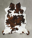 Tricolor XX-Large European Cowhide Rug 7'3"H x 6'11"W #B22509 by Hudson Hides
