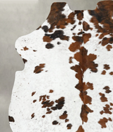 Tricolor X-Large European Cowhide Rug 7'3"H x 6'4"W #B22514 by Hudson Hides