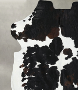 Tricolor XX-Large European Cowhide Rug 7'10"H x 6'9"W #B22529 by Hudson Hides