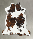Tricolor X-Large European Cowhide Rug 7'0"H x 7'0"W #B22531 by Hudson Hides