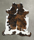 Tricolor X-Large European Cowhide Rug 7'6"H x 6'4"W #B22535 by Hudson Hides