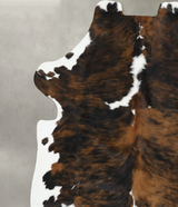 Tricolor X-Large European Cowhide Rug 7'6"H x 6'4"W #B22535 by Hudson Hides