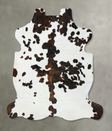Tricolor X-Large European Cowhide Rug 6'11"H x 6'5"W #B22546 by Hudson Hides