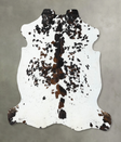 Tricolor X-Large European Cowhide Rug 7'2"H x 6'11"W #B22550 by Hudson Hides